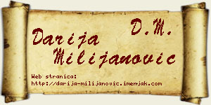 Darija Milijanović vizit kartica